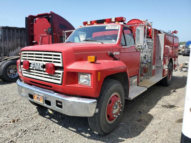 1FDXK84A3KVA61578 - 1989 FORD F800 F RED photo 2