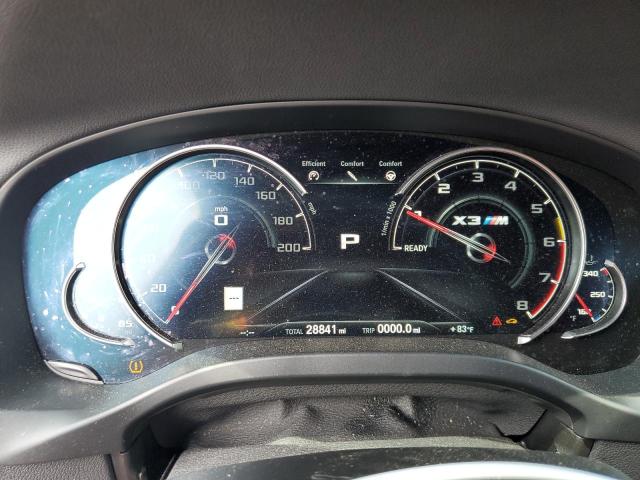 5YMTS0C0XL9B76244 - 2020 BMW X3 M COMPETITION GRAY photo 9