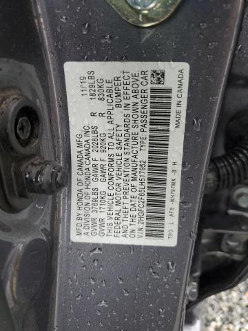 2HGFC2F65LH517952 - 2020 HONDA CIVIC LX 灰色 照片 13