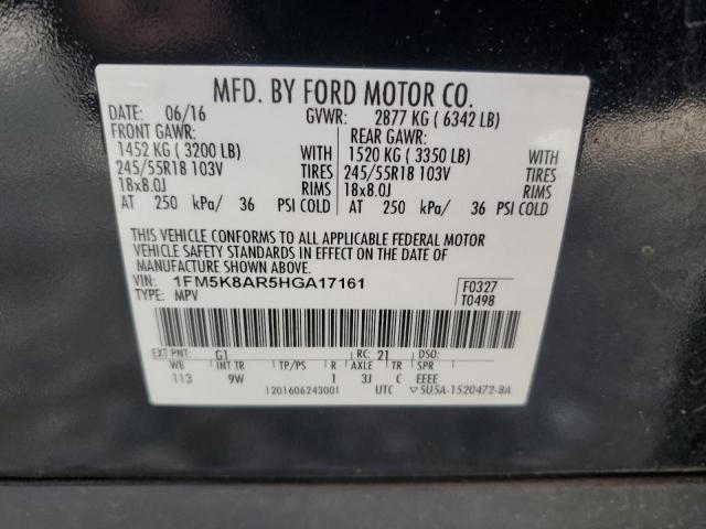 1FM5K8AR5HGA17161 - 2017 FORD EXPLORER POLICE INTERCEPTOR BLACK photo 13