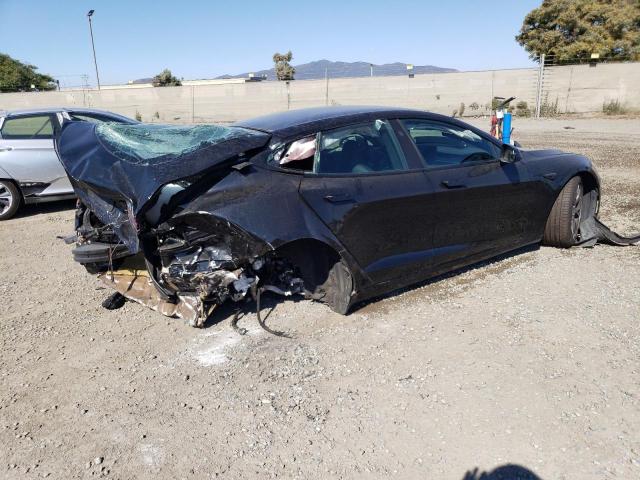 5YJSA1E57NF488520 - 2022 TESLA MODEL S Սև լուսանկար 3