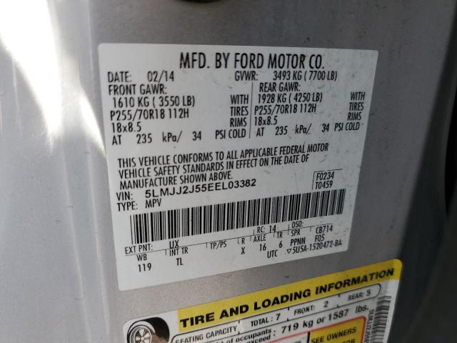 5LMJJ2J55EEL03382 - 2014 LINCOLN NAVIGATOR SILVER photo 13