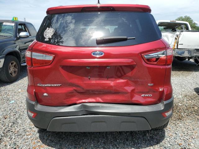 MAJ6S3GL9KC280191 - 2019 FORD ECOSPORT SE RED photo 6