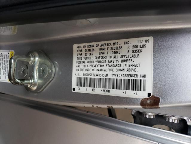 1HGCP2F82AA054558 - 2010 HONDA ACCORD EXL GRAY photo 12