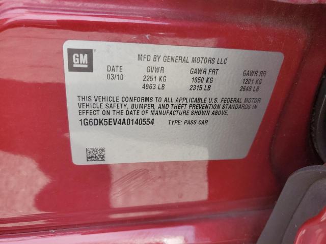 1G6DK5EV4A0140554 - 2010 CADILLAC CTS PERFORMANCE COLLECTION Rot Foto 12