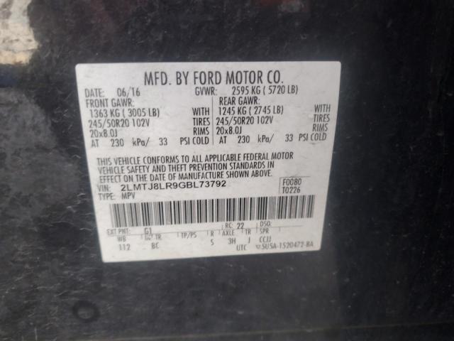 2LMTJ8LR9GBL73792 - 2016 LINCOLN MKX RESERVE Schwarz Foto 13