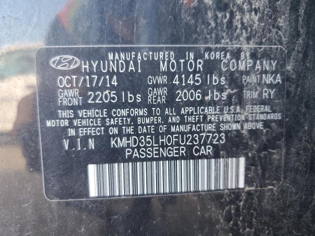 KMHD35LH0FU237723 - 2015 HYUNDAI ELANTRA GT BLACK photo 12