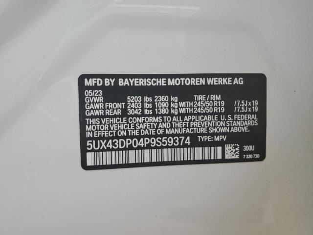 5UX43DP04P9S59374 - 2023 BMW X3 SDRIVE30I WHITE photo 14