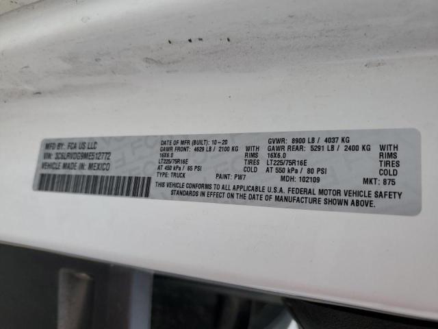 3C6LRVDG9ME512772 - 2021 RAM PROMASTER 2500 HIGH WHITE photo 13