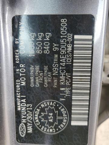 KMHCT4AE9DU510508 - 2013 HYUNDAI ACCENT GLS 灰色 照片 12