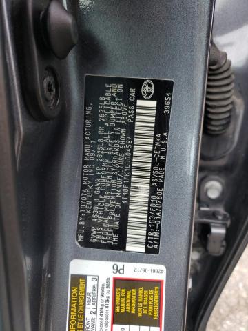 4T1BF1FK1CU004587 - 2012 TOYOTA CAMRY BASE 灰色 照片 13