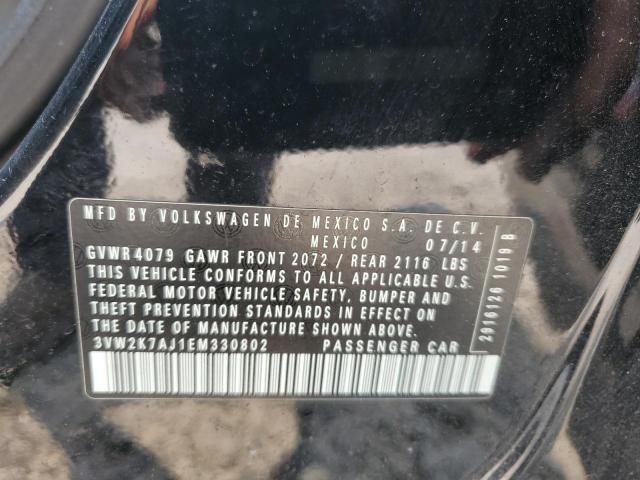 3VW2K7AJ1EM330802 - 2014 VOLKSWAGEN JETTA BASE 黑色 照片 12