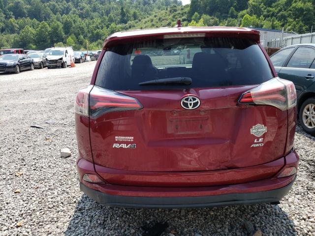 2T3BFREV2JW821470 - 2018 TOYOTA RAV4 LE MAROON photo 6