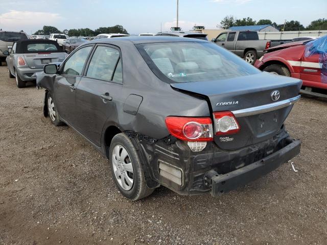 2T1BU4EE4BC695410 - 2011 TOYOTA COROLLA L BASE GRAY photo 3