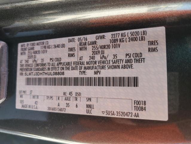 5LMTJ3DH7HUL08808 - 2017 LINCOLN MKC RESERVE BLACK photo 13