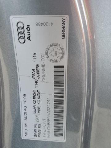 WAUGVBFR9AA024744 - 2010 AUDI S5 PREMIUM PLUS GRAY photo 12