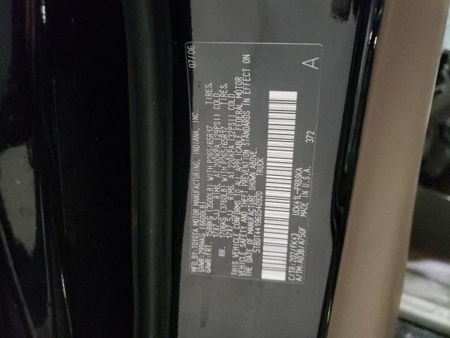 5TBDT44196S540920 - 2006 TOYOTA TUNDRA DOUBLE CAB SR5 BLACK photo 10