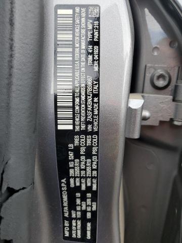 ZASFAKBNXJ7B59667 - 2018 ALFA ROMEO STELVIO TI GRAY photo 12