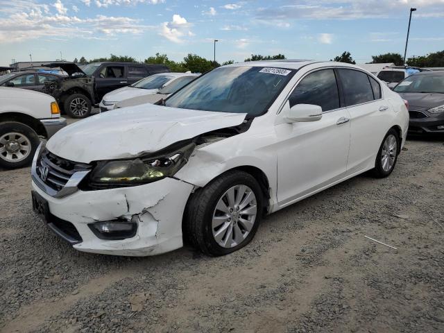 1HGCR3F89EA036029 - 2014 HONDA ACCORD EXL WHITE photo 1