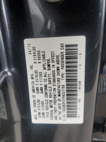 19UUB3F51FA007799 - 2015 ACURA TLX TECH GRAY photo 12