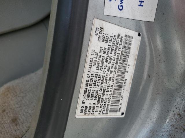 5FNRL38405B098415 - 2005 HONDA ODYSSEY EX SILVER photo 13
