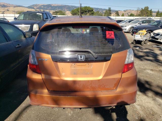 JHMGE8H48AS021544 - 2010 HONDA FIT SPORT ORANGE photo 6