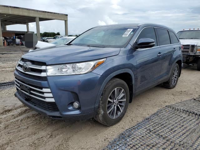 5TDJZRFH0KS738361 - 2019 TOYOTA HIGHLANDER SE BLUE photo 1