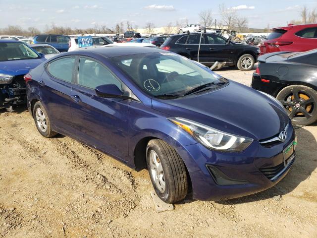 5NPDH4AE2EH456300 - 2014 HYUNDAI ELANTRA SE BLUE photo 4