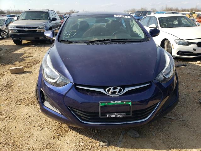 5NPDH4AE2EH456300 - 2014 HYUNDAI ELANTRA SE BLUE photo 5