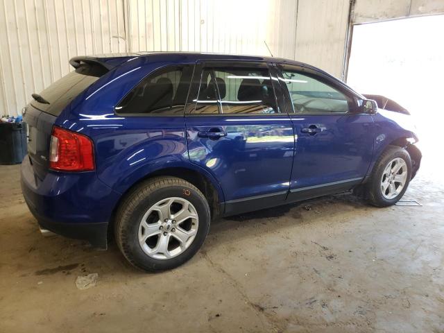 2FMDK3JC0DBA95343 - 2013 FORD EDGE SEL BLUE photo 3