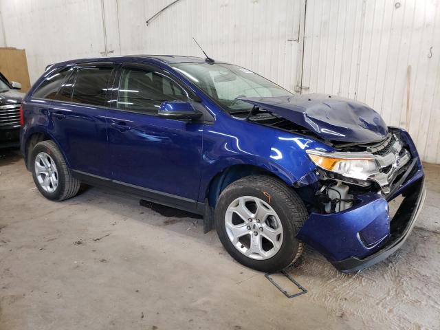 2FMDK3JC0DBA95343 - 2013 FORD EDGE SEL BLUE photo 4