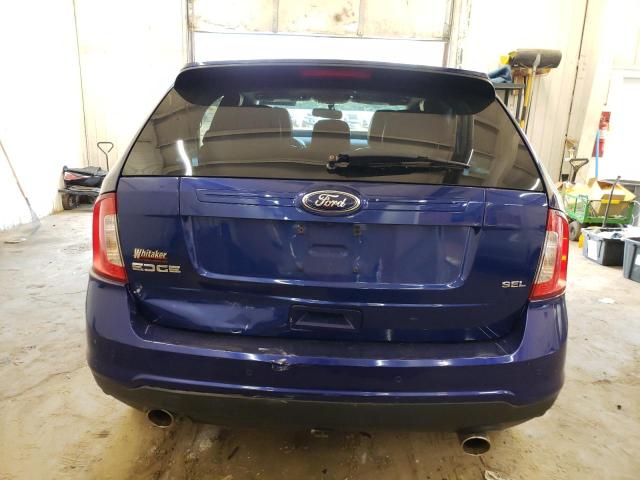 2FMDK3JC0DBA95343 - 2013 FORD EDGE SEL BLUE photo 6