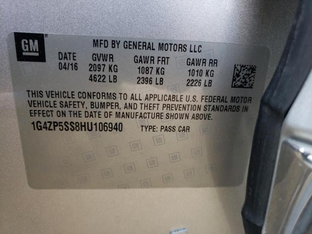 1G4ZP5SS8HU106940 - 2017 BUICK LACROSSE ESSENCE ვერცხლისფერი ფოტო 13