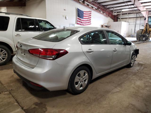 3KPFK4A70HE140656 - 2017 KIA FORTE LX SILVER photo 3