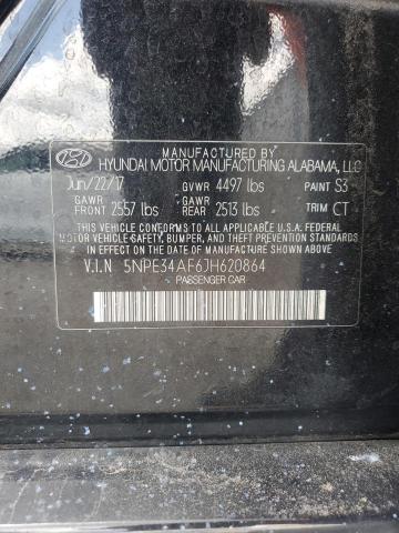 5NPE34AF6JH620864 - 2018 HYUNDAI SONATA SPORT Schwarz Foto 12