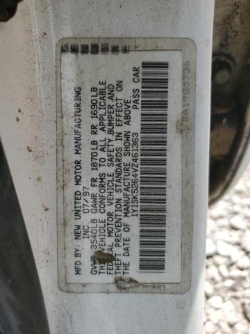 1Y1SK5264VZ461363 - 1997 GEO PRIZM BASE WHITE photo 12