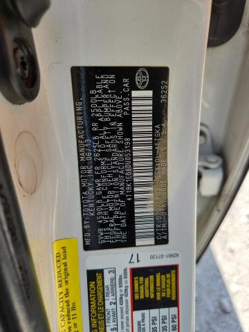 4T1BK1EB6DU053198 - 2013 TOYOTA AVALON BASE WHITE photo 12