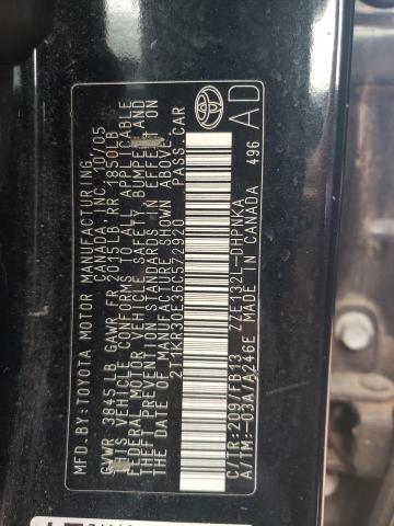 2T1KR30E36C572920 - 2006 TOYOTA COROLLA MA XR BLACK photo 13