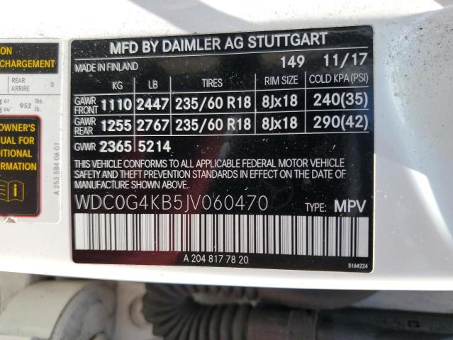 WDC0G4KB5JV060470 - 2018 MERCEDES-BENZ GLC 300 4MATIC WHITE photo 13