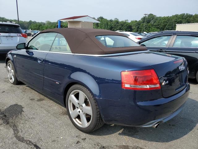 WAUDF48H69K009351 - 2009 AUDI A4 2.0T CABRIOLET QUATTRO BLUE photo 2