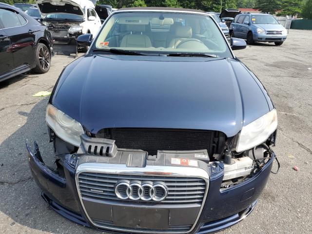 WAUDF48H69K009351 - 2009 AUDI A4 2.0T CABRIOLET QUATTRO BLUE photo 5