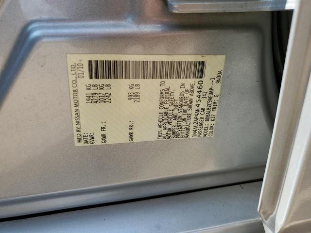 1N4AL2AP4AN454460 - 2010 NISSAN ALTIMA BASE SILVER photo 12