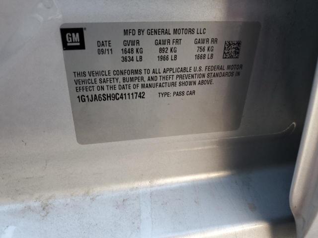 1G1JA6SH9C4111742 - 2012 CHEVROLET SONIC LS SILVER photo 12