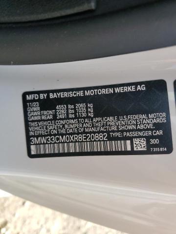 3MW33CM0XR8E20882 - 2024 BMW 230XI WHITE photo 12