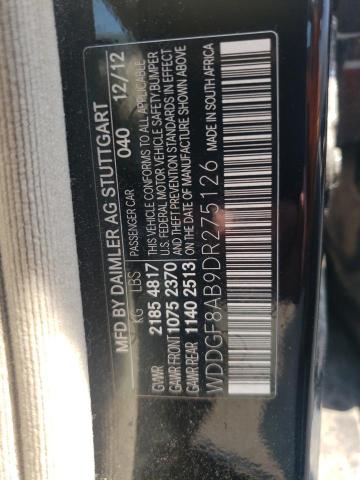 WDDGF8AB9DR275126 - 2013 MERCEDES-BENZ C 300 4MATIC BLACK photo 12