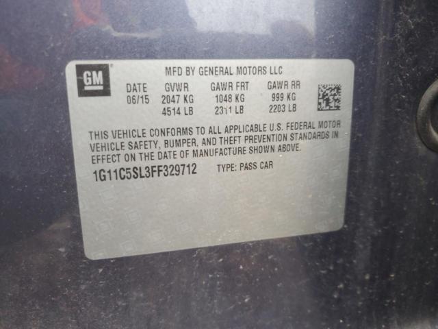 1G11C5SL3FF329712 - 2015 CHEVROLET MALIBU 1LT BLUE photo 13