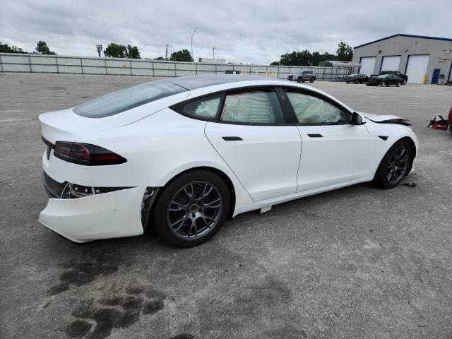5YJSA1E50NF476127 - 2022 TESLA MODEL S 白色 照片 3
