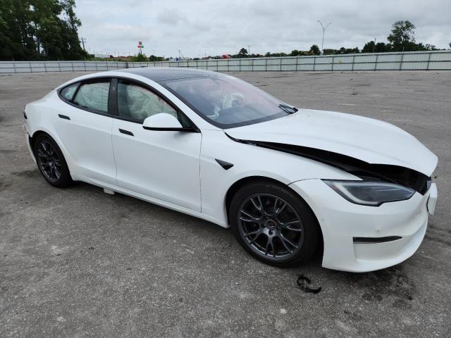 5YJSA1E50NF476127 - 2022 TESLA MODEL S 白色 照片 4