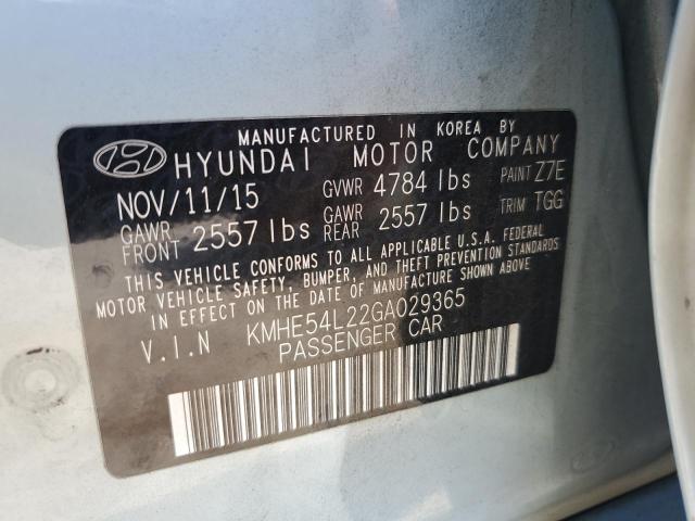 KMHE54L22GA029365 - 2016 HYUNDAI SONATA PLUG-IN HYBRID GRAY photo 12