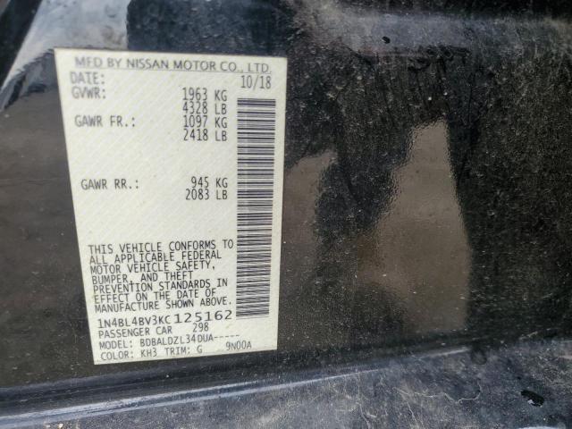 1N4BL4BV3KC125162 - 2019 NISSAN ALTIMA S Қара фото 13